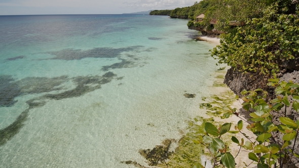 View From the Height of the Balcony To the Ocean and Coral Reefs of the Shallow Waters