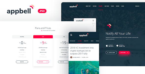 appbell - Apps Concept - .PSDs