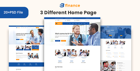 B Finance - Business and Finance PSD Template