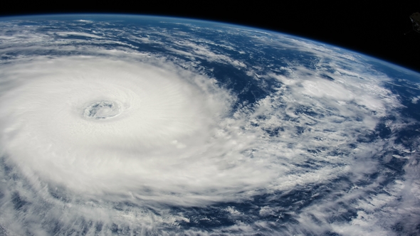 The Hurricane Storm Satellite View.