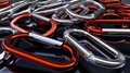 Red and Silver Carabiners - PhotoDune Item for Sale