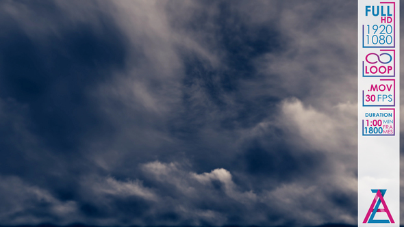 Dark Blue Stormy Cumulus Clouds In the Evening alt