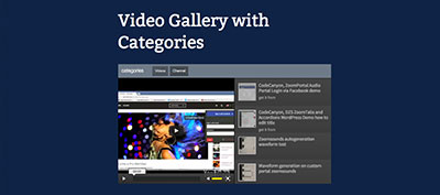 Video Gallery with Categories