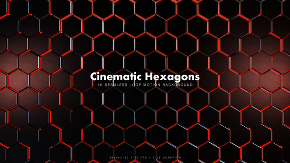 Cinematic Hexagons Red 12