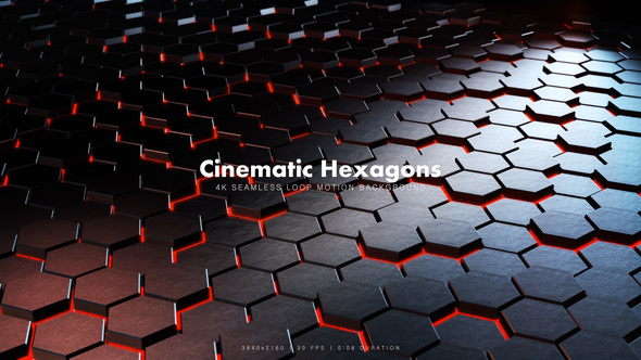 Cinematic Hexagons Red 11
