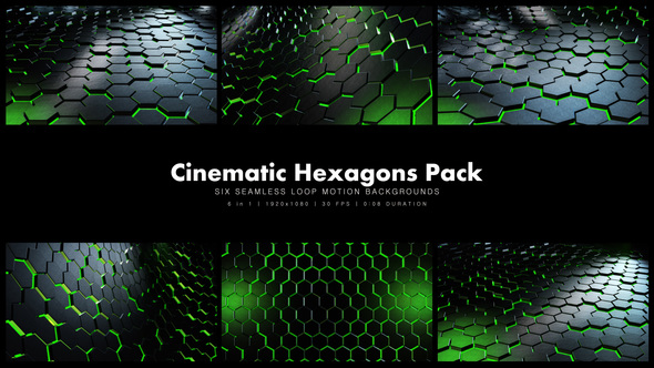 Cinematic Hexagons Green Pack