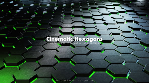 Cinematic Hexagons Green 4