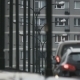 Cars Moving Slowly in a Traffic Jam near Block of Flats - VideoHive Item for Sale