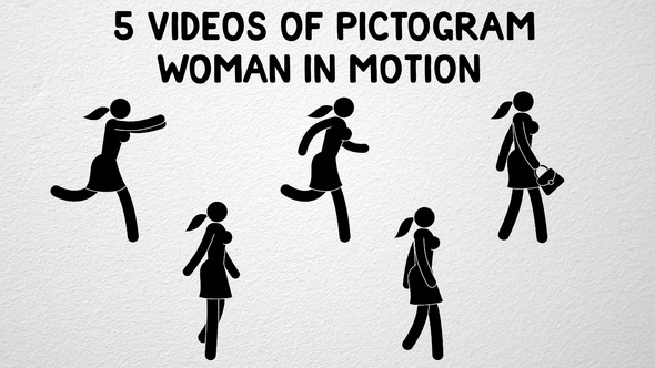 Pictogram Woman In Motion