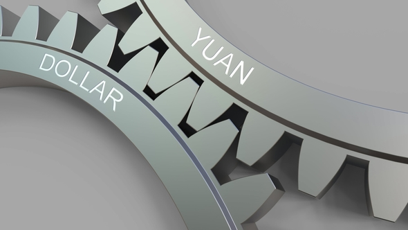 YUAN and DOLLAR Words on Meshing Gears alt