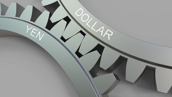 DOLLAR and YEN Words on Meshing Gears alt