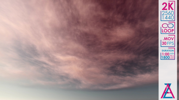 Pink Cirrus Clouds at Sunset alt