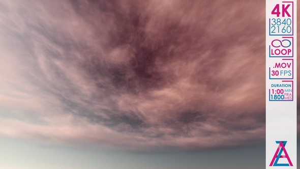 Pink Cirrus Clouds at Sunset alt