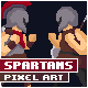 Spartans Warriors Pixel Art - GraphicRiver Item for Sale