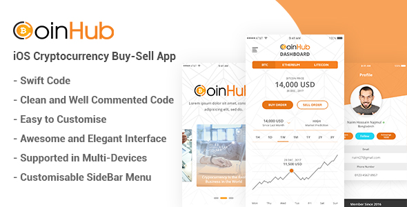 CoinHub - iOS Cryptocurrency Buy Sell App