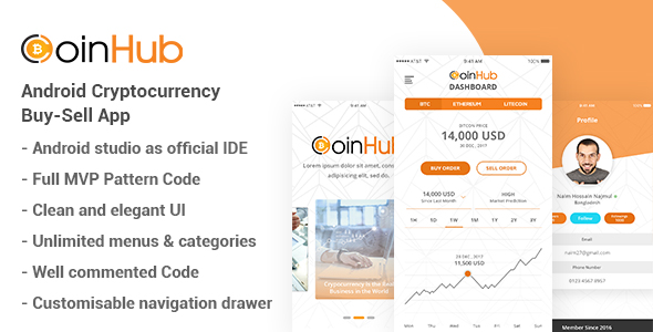 CoinHub - Android Cryptocurrency Buy Sell App