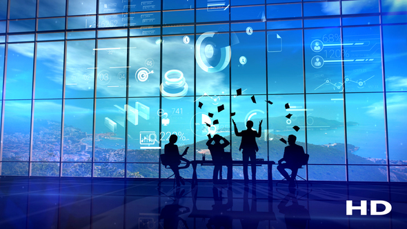 Brainstorming In A Team On The Background Of Infographics alt