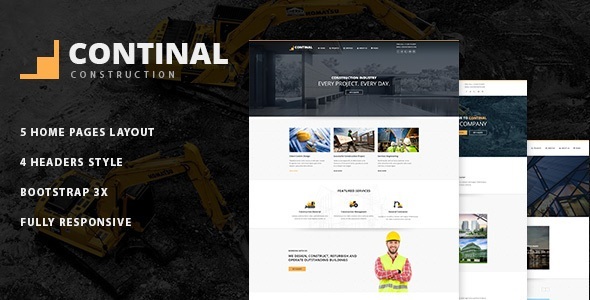 Continal - Construction Business Joomla Template