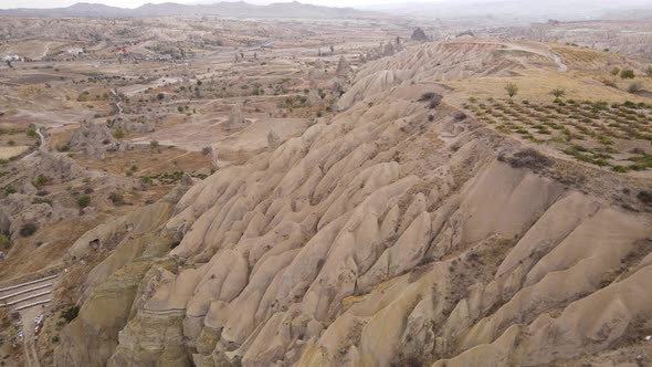 Cappadocia Landscape Aerial View. Turkey. Goreme National Park