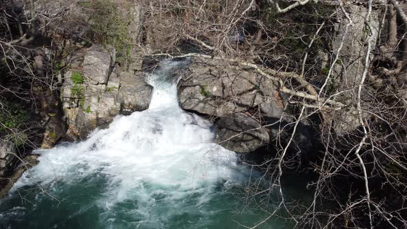 The Hasanboguldu river and waterfalls