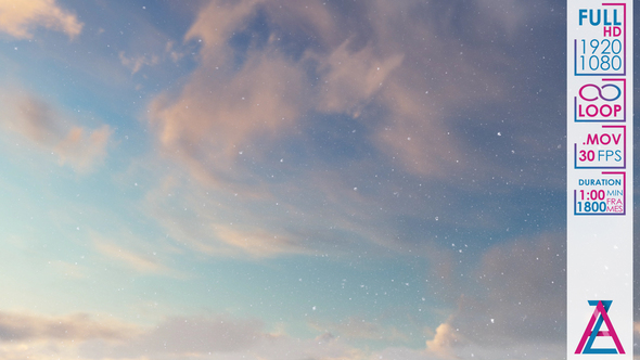 White Cumulus Clouds in the Blue Sky