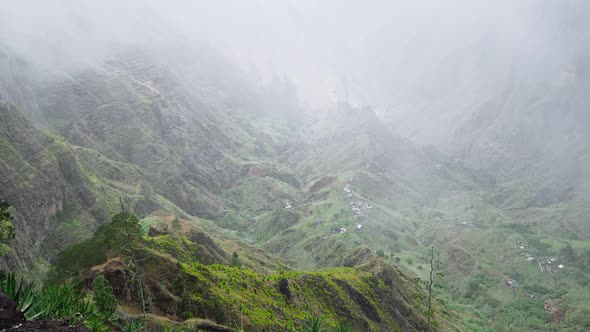 Stunning Panorama of Mountain Ridge