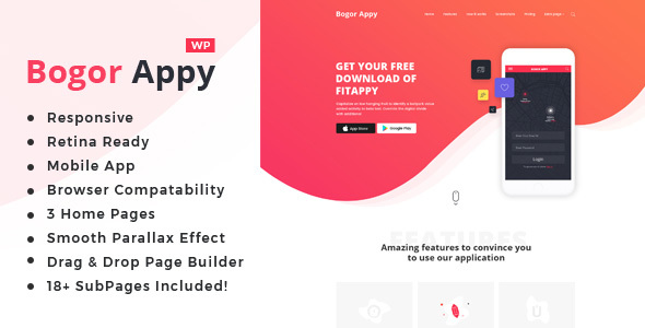 Bogor | App Landing WordPress Theme