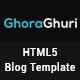 Ghoraghuri Travel Blog HTML Template - ThemeForest Item for Sale