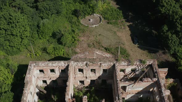 Destroyed the Golitsyn Estate. The Ruins of the 18Th Century. The Old Buildings Are Ruins. Abandoned