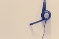 Headphones in empty call center office - PhotoDune Item for Sale