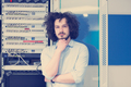 business man engeneer in datacenter server room - PhotoDune Item for Sale