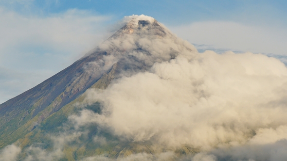 Mount Mayon Volcano in the Province of Bicol, Philippines
