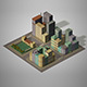 Lowpoly pack of 4 city blocks - 3DOcean Item for Sale