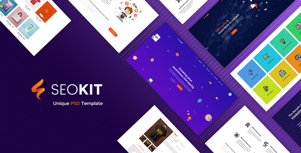 SEOKIT - Digital Marketing & SEO Agency PSD Template.