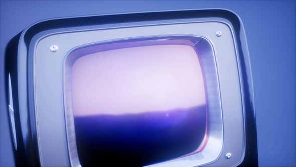 Retro TV on Blue Sky Background alt