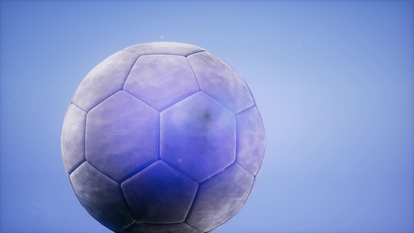 Soccer Ball on Blue Sky Background alt