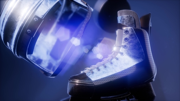 Flying Hockey Puck and Hockey Equipment alt