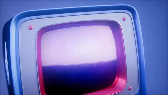 Retro TV on Blue Sky Background alt