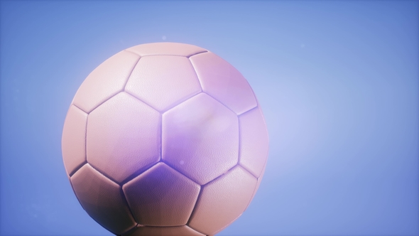 Soccer Ball on Blue Sky Background alt