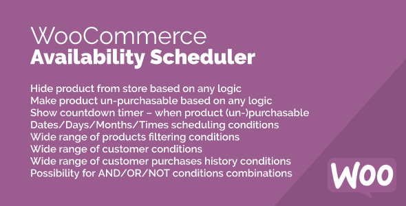 Availability Scheduler for WooCommerce