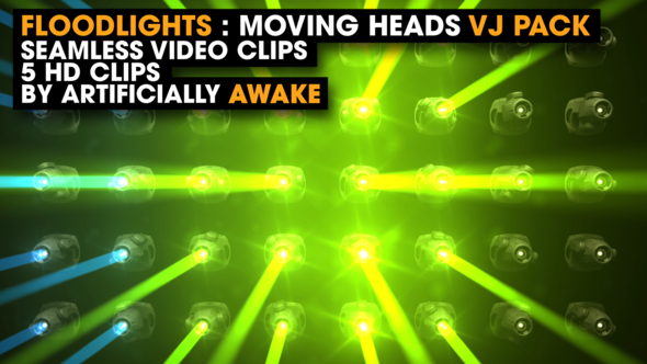 Floodlights - Moving Heads - Event Visuals / VJ Loops