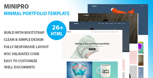 Minipro - Minimal Portfolio HTML Template