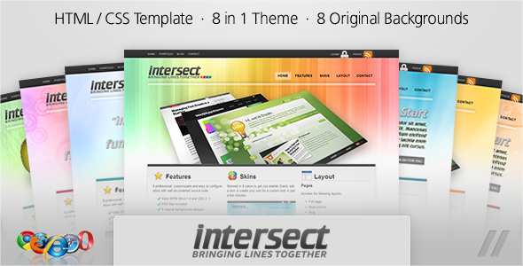 Intersect - HTML Template (8 in 1 skins)