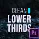 Clean Lower Thirds for Premiere - VideoHive Item for Sale