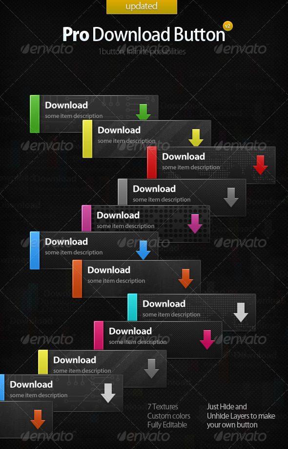 Download Button Setting Download Graphics, Designs & Templates | GraphicRiver