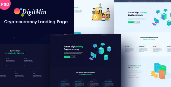 DigitMin - Bitcoin & Cryptocurrency PSD Template