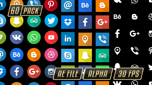 Animated Social Media Icons Pack 2020