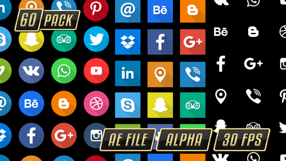 Animated Social Media Icons Pack 2020 alt