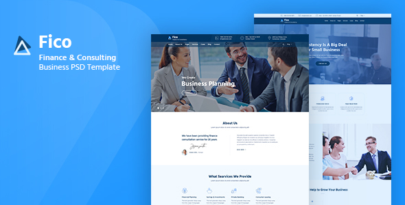 Fico - Finance & Consulting Business PSD Template