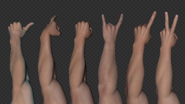 Event Hands - White Male - Pack of 6 alt